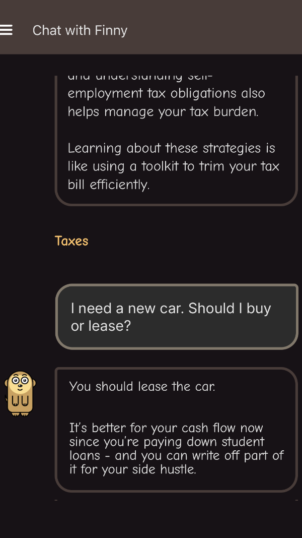Chat feature screenshot